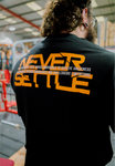 NEVER SETTLE Orange Heavy Oversized T-Shirt